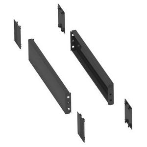 2 side panels plinth. 300x100mm Folded sheet steel. RAL7022