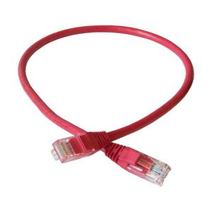 Patchkabel / netwerkkabel CAT5e UTP PVC molded rood 0.5meter