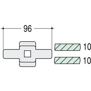 Kontaktblok rail-kabel 4TBO858006C0100 VVE=10