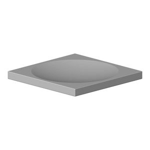 Zeepbakje 120x120x10mm Messing geborsteld (23kt Goud)