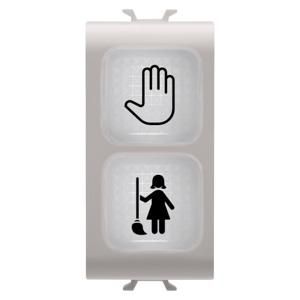 DOUBLE INDICATOR LAMP-OPAL-DND+MUR-1 MODULE-NATURAL