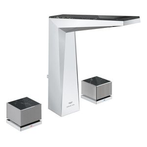 Allure Brilliant Private Collection M-size chrome w/ black Caesarstone knob handles
