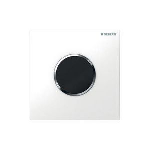 Urinoirsturing Type10 ROUND infrarood batterijvoeding voeding plaat: wit designring: chroom