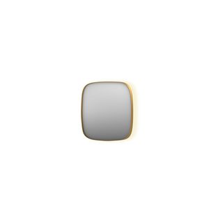 Spiegel contour stalen kader 800x800mm geborsteld mat goud SP30 INK 8409722
