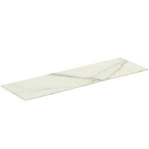 Conca keramisch afdekblad 1200x373x6mm zonder uitsnijding white marble