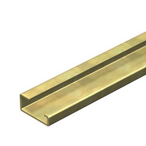 Lengte a 2m. Draagrail gesloten 32x15mm staal verzinkt transpar.