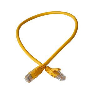 Patchkabel / netwerkkabel CAT5e UTP PVC molded geel 0.5meter