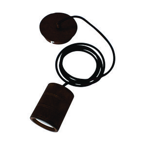 Pendel lampfitting retro 1X2M E40 industrieel zwart