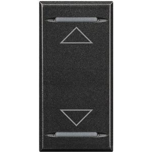 Wipschakelaar antraciet Pijl OP/NEER 2f 1 module VVE=10