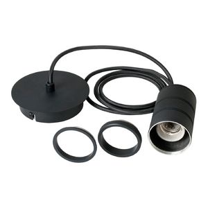 Pendel lampfitting retro 1X2M E27 industrieel zwart
