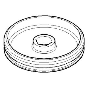 Afdekplaat 44x8mm Platina gebors.