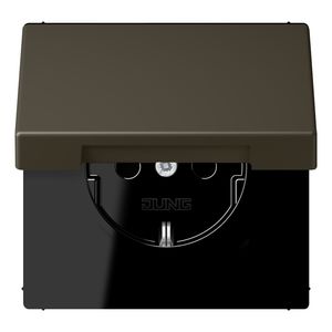 Wandcontactdoos met R/A klapdeksel slagvast LC32140