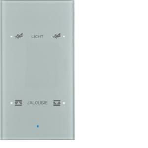 Tastsensor KNX-touch geconfig. 2-v berker TS Sensor glas alu