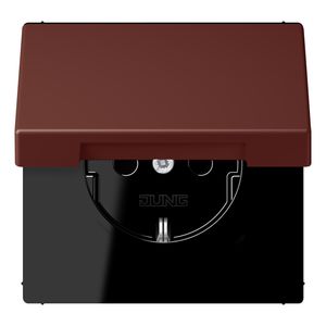 Wandcontactdoos met R/A klapdeksel slagvast LC32120
