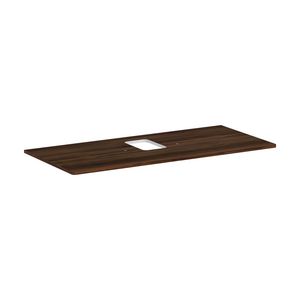Console / wastafelblad 1180x550mm Dark Walnut met middenuitsparing tbv waskom met kraangat Xelu Q
