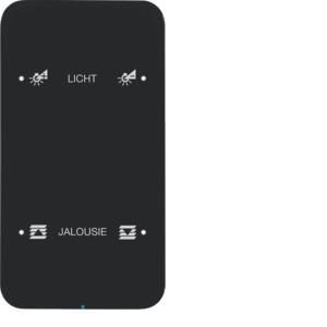 Tastsensor KNX-touch geconfig. 2-v berker R.1 glas zwart