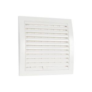 Afsluitbaar ventilatierooster 190x190-Ø150mm wit