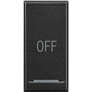 Wipschakelaar antraciet OFF 1f 1 module VVE=10
