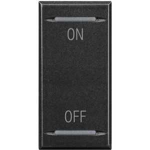 Wipschakelaar antraciet ON/OFF 2f 1 module VVE=10