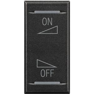 Wipschakelaar antraciet ON/OFF Volume 2f1 module VVE=10