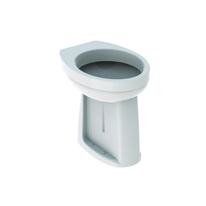300 Comfort 73 staand closet verhoogd +6cm vlakspoel AO. wit met spoelrand (excl. zitting)