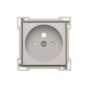 Afwerkingsset stopcontact penaarde/besch.afsl. L.grey