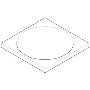 Zeepbakje 120x120x10mm Messing geborsteld (23kt Goud)