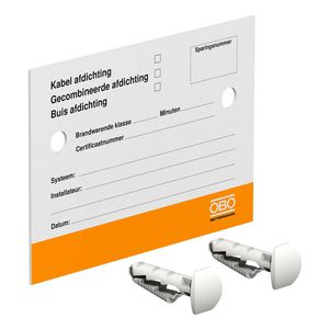 Markeringsplaat afschottingssystemen 100x1x70mm Polystyrol