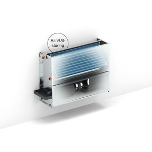 Ventilatorconvector BRIZA 22 wandinbouw 2-pijp H055 L125 22 BT links/rechts met Jaga aan/uit