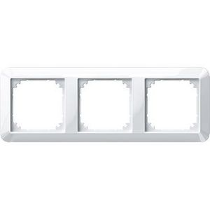 1-M frame 3-gang polar Wit glossy