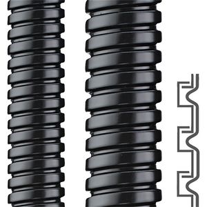 Rol a 50m. Beschermslang metaal PVC mantel 4x7mm IP68 zwart