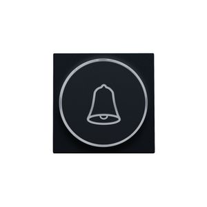 Afwerkingsset doorschijnende ring/belsymbool 6A black coated