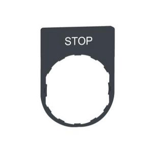 legend plate with stop marking VVE=10