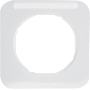 Afdekraam 1-v met tekstveld berker R.1 polar wit glans