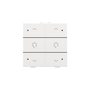 Dubbele dimbediening met led Home Control white coated