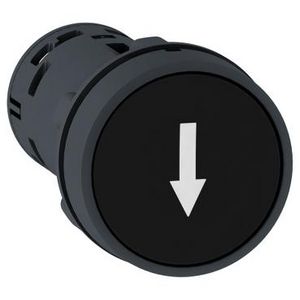 Drukknop Terugvering 1NO Markering pijl omhoog Zwart VVE=10