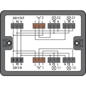 Verdeeldoos Serieschakeling 1 ingang 899-631/386-000