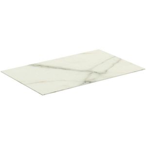 Conca keramisch afdekblad 800x505x6mm zonder uitsnijding white marble