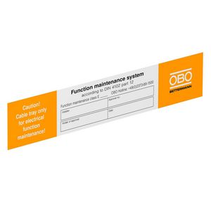 Markeringsplaat voor functiebehoud 250x43mm VVE=10 7205432