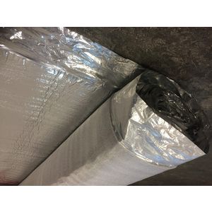 Rol a 20m. Alu-reflectiefolie 1000x3mm tbv vloerverwarming