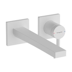 Tecturis E 1-hendel wastafelkraan voor inbouw wandmontage met uitloop 22,5cm mat wit