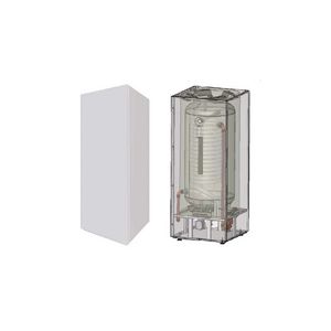 Indirect gestookte boiler staal vierkant 200ltr. incl. 3-wegklep