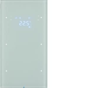 Tastsensor KNX-touch met therm. 2-v berker R.3 glas polarwit