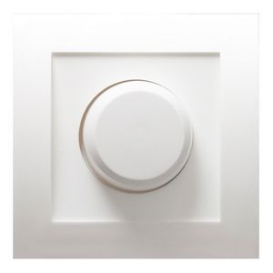 Inbouwdimmer afdekplaat met draaiknop 85x84mm wit