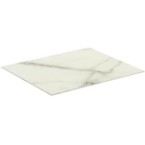 Conca keramisch afdekblad 600x505x6mm zonder uitsnijding white marble