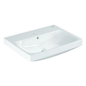 Euro Ceramic wastafel 60cm met kraagat + overloop