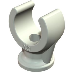 Sokkel-klembeugel 40-42mm polypr. li.grijs RAL 7035 VVE=25