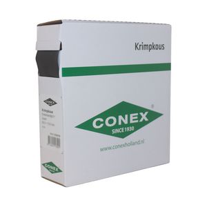 Krimkous 25,4mm naar 12,7mm zwart rol 4mtr.