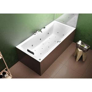 Whirlpool Lugo Rihopool 160x70cm systeem BLISS links hoogglans wit