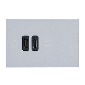 USB Powlader 2 modulen C + C 63W ALU Mosaic